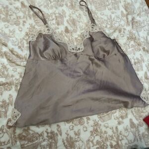Gilligan & O'Malley Beige Lace Camisole
